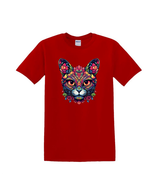 Sugar skull cat head